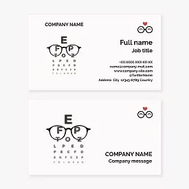 Eye Glasses Business Card