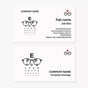 Eye Glasses Business Card