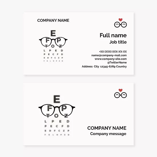 Eye Glasses Business Card