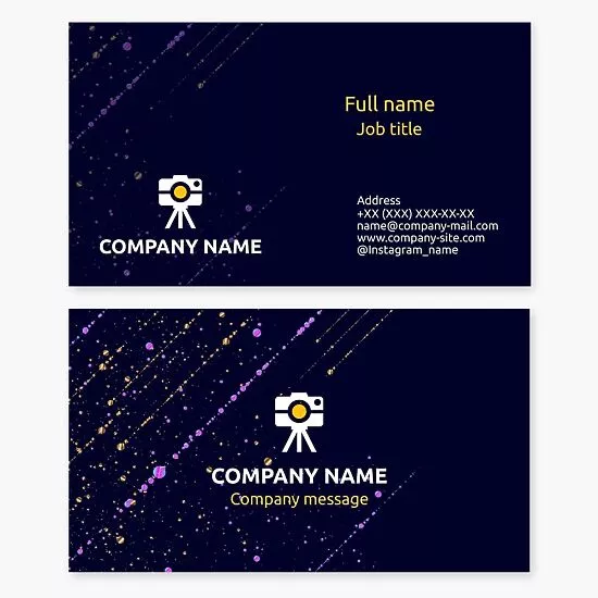 Camera Photography Business Card Template