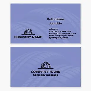 Business card template. Tire service.