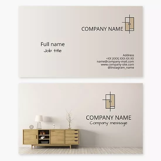 Home Furniture Decor Business Card Template