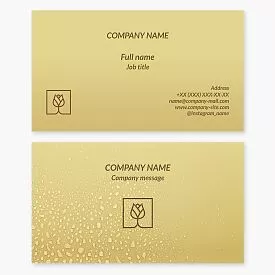 Rose Logo | Water Drop Business Card Template