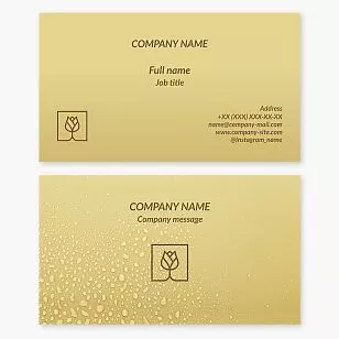 Rose Logo | Water Drop Business Card Template