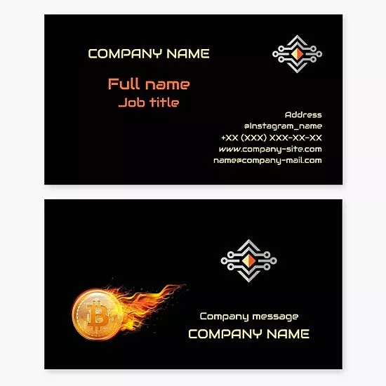 Bitcoin Crypto Business Card Template