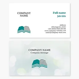 Book Business Card Template. Patriotic Education. US Writers Library.