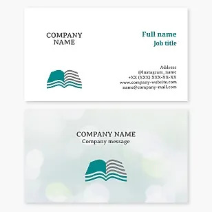 Book Business Card Template. Patriotic Education. US Writers Library.