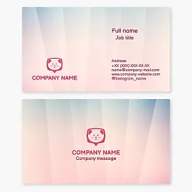 Business card template for a cat breeder or felinologist.