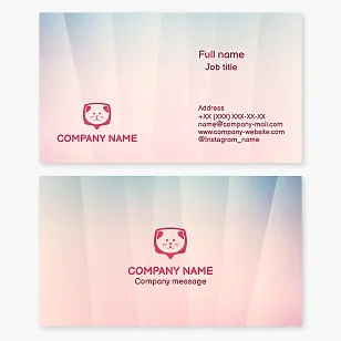 Business card template for a cat breeder or felinologist.