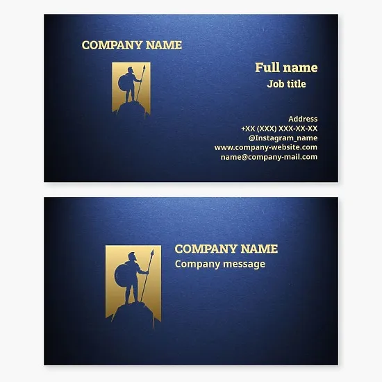 Spartan business card template