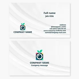 Business card template. Photo studio, photographer.
