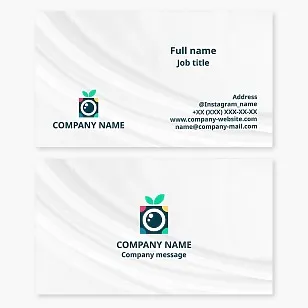 Business card template. Photo studio, photographer.