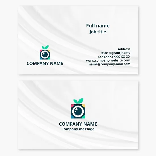 Business card template. Photo studio, photographer.