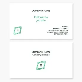 Business card template. Real estate company.