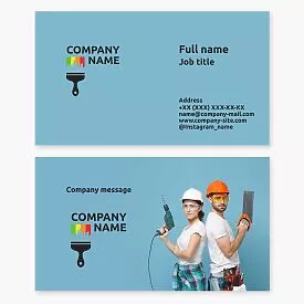 Painting Construction Business Card Template