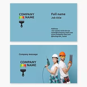 Painting Construction Business Card Template