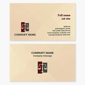 Lawyer Attorney | Scales of Justice | Business Card Template