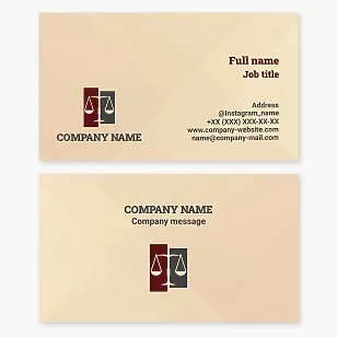 Lawyer Attorney | Scales of Justice | Business Card Template