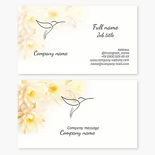 Hummingbird business card template