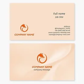 Abstract Fox Logo Business Card Template