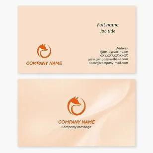 Abstract Fox Logo Business Card Template