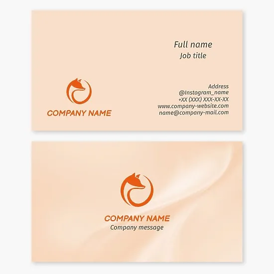 Abstract Fox Logo Business Card Template
