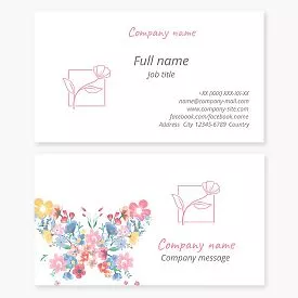 Floral Business Card Template For Free