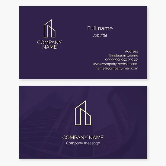 Business card template Real estate