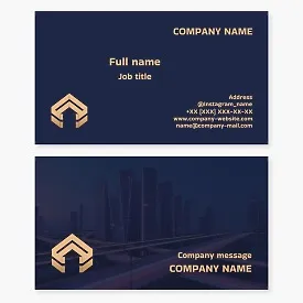 Real estate and construction. Business card template