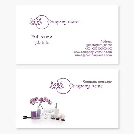Spa business card template