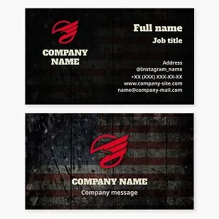 Patriotic Eagle Business Card Template