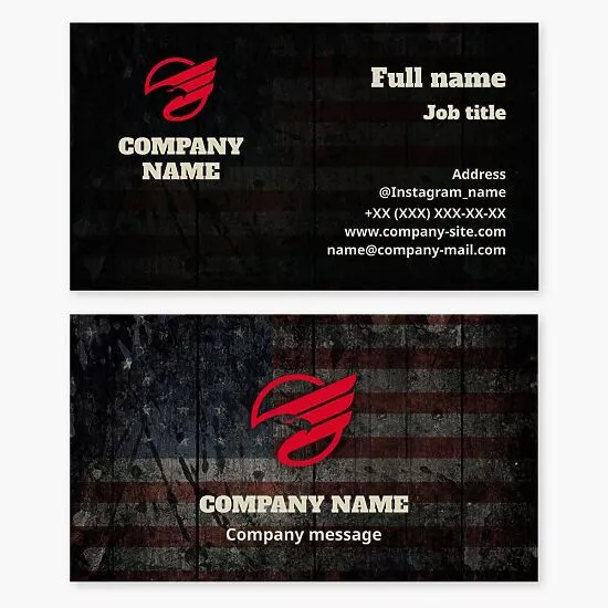 Patriotic Eagle Business Card Template