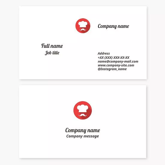 Chef Logo Business Card Template