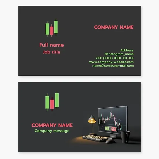 Stock Broker Business Card Template