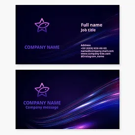 Business card template. Success, leadership, nautical theme. Astrology and esotericism. Marine talent show. Swimming pool complex. Water sports team.