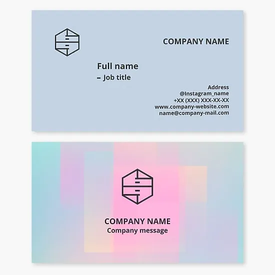 Professional business card template. Residential and office furniture manufacturing.