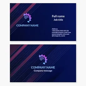 Business card template. Engineering and manufacturing company.