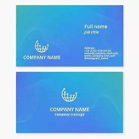 Global Network Business Card Template