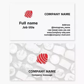 Sushi Restaurant Business Card Template