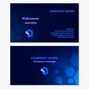 Business card template. Abstraction. Honeycomb.
