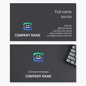 Computer Keyboard | Typist Business Card Template