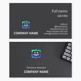 Computer Keyboard | Typist Business Card Template