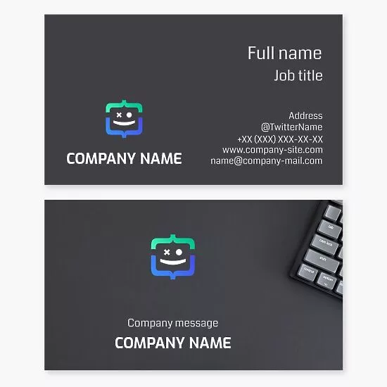 Computer Keyboard | Typist Business Card Template