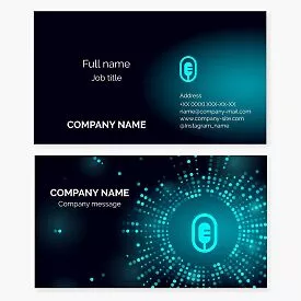 Vocalist | Singer | Performer | Podcast Business Card Template