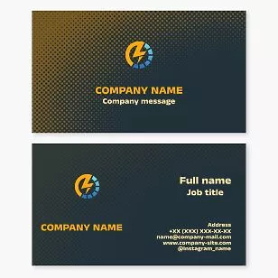 Electrical Energy Business Card Template