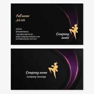 Kickboxing business card template. Thai boxing.