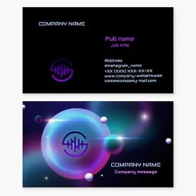 Modern Music Equalizer Logo Business Card Template. Music Arranger.