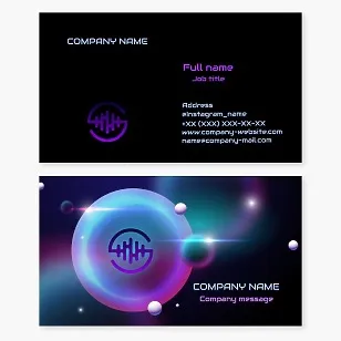 Modern Music Equalizer Logo Business Card Template. Music Arranger.