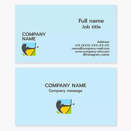 Abstract Archery Business Card Template