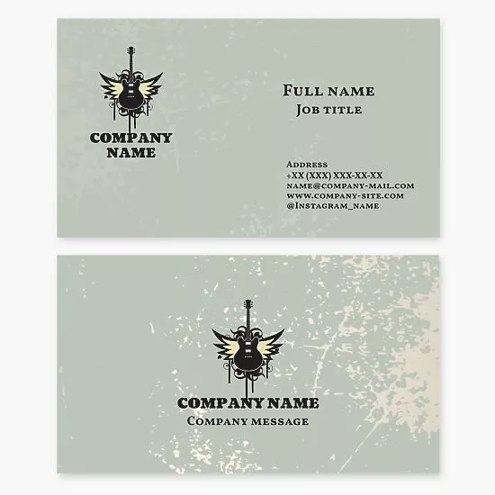 Electric Guitar | Music Business Card Template